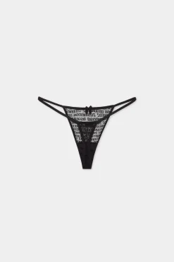 Allover Logo Thong