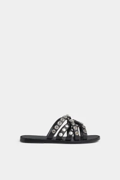 Allover Studs Flat Sandals