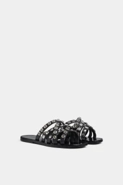 Allover Studs Flat Sandals