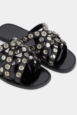 Allover Studs Flat Sandals