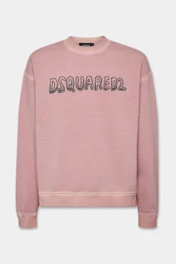 Best Fade Relax Fit Crewneck Cartoon Logo Sweatshirt