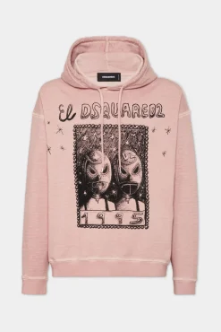 Best Fade Relax Fit Mask Print Hoodie