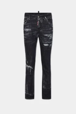Black Destroyed Wash Cool Girl Jeans