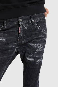Black Destroyed Wash Cool Girl Jeans