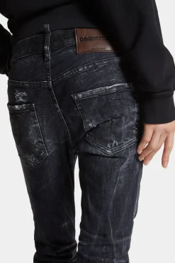 Black Destroyed Wash Cool Girl Jeans