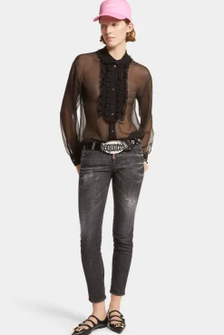 Black Easy Wash Medium Waist Jennifer Jeans