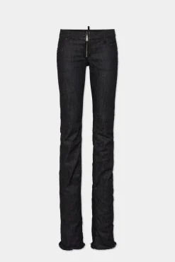Black Rinse Wash Bootcut Sharpei Jeans