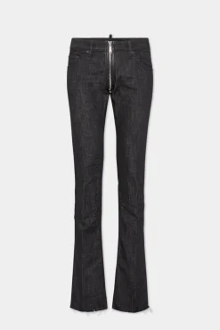 Black Rinse Wash Sharpei Flared Bootcut Jeans