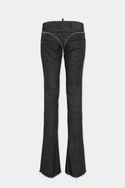 Black Rinse Wash Sharpei Flared Bootcut Jeans