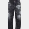 Black Rocky Mountains Wash Kawaii Jeans