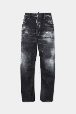 Black Rocky Mountains Wash Kawaii Jeans