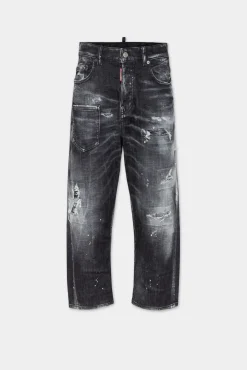 Black Rocky Mountains Wash Kawaii Jeans