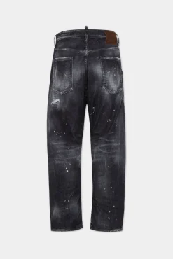 Black Rocky Mountains Wash Kawaii Jeans