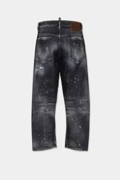 Black Rocky Mountains Wash Kawaii Jeans