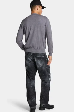 Black Rocky Mountains Wash Kawaii Jeans