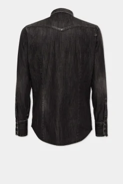 Black Wash Classic Western Shirt