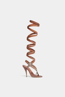 Bondage Thigh-High Heeled Sandals