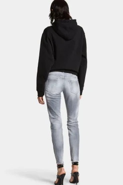 Brushed Grey Wash Medium Waist Jennifer Jeans