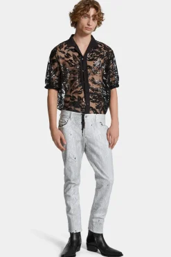 Cracklè Wash Skater Jeans