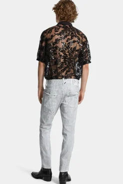 Cracklè Wash Skater Jeans
