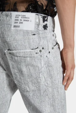 Cracklè Wash Skater Jeans