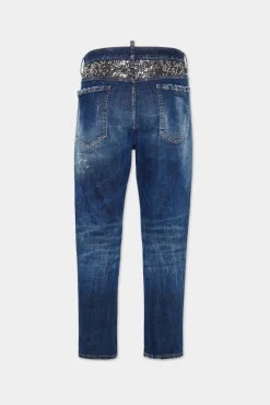 Dark Broken Knee Wash Bro Jeans