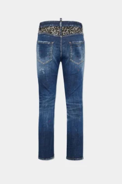 Dark Broken Knee Wash Cool Girl Jeans