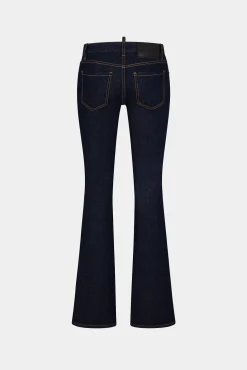 Dark Rince Wash Medium Waist Flare Jeans
