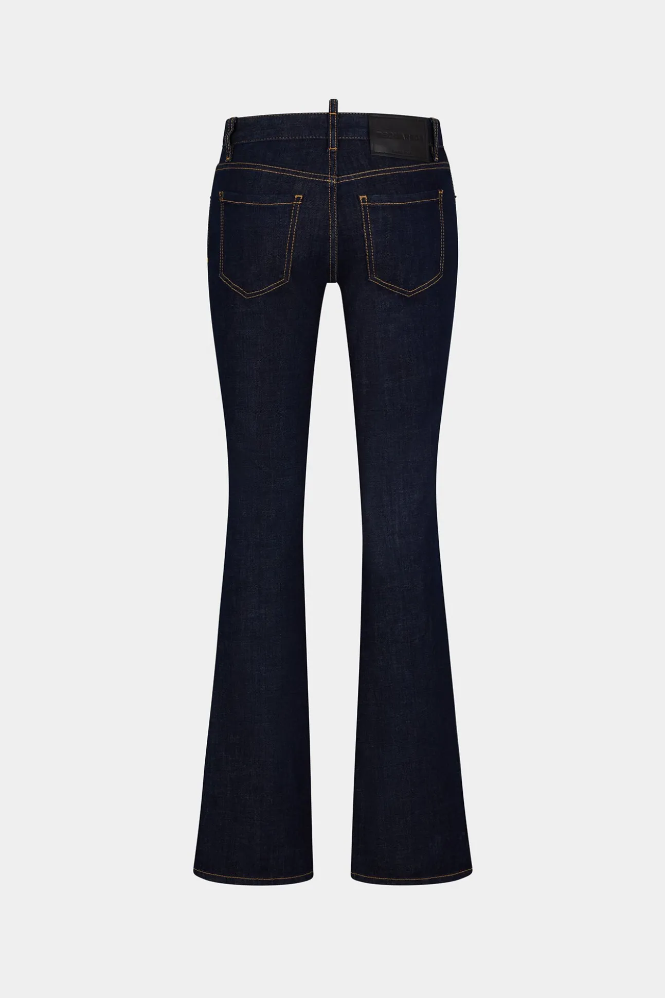 Dark Rince Wash Medium Waist Flare Jeans