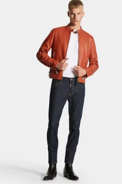 Dark Rinse Wash Skater Jeans