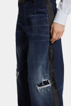 Dark Ripped Tuxedo Pant