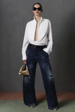 Dark Ripped Tuxedo Pant
