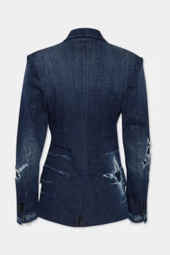 Dark Ripped Wash Dark Ripped Tuxedo Blazer