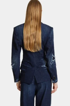 Dark Ripped Wash Dark Ripped Tuxedo Blazer
