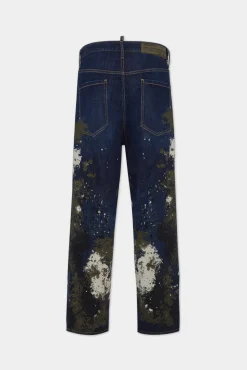 Dark Urban Camo Wash Loose Jeans
