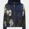 Dark Urban Camo Wash Workwear Zipped Jacket