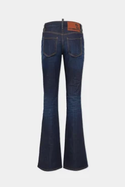 Dark Urban Wash Medium Waist Flare Jeans