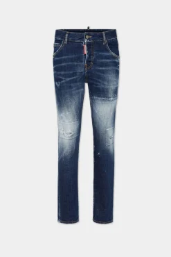 Dark White Line Wash Cool Girl Jeans