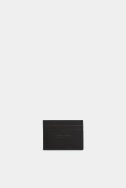 Deep Black Leather Credit Card Holder
