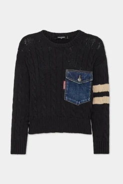 Denim Mix Pullover