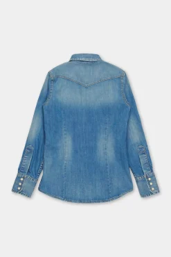 D2Kids Junior Medium Preppy Wash Jean Shirt