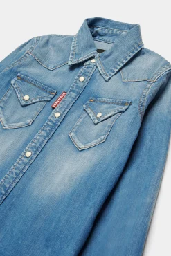 D2Kids Junior Medium Preppy Wash Jean Shirt