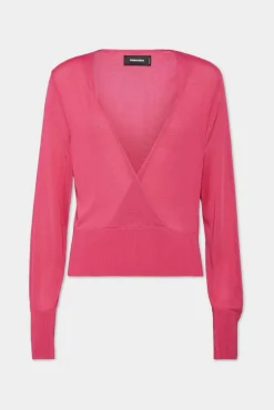 Draped V-Neck Pullover