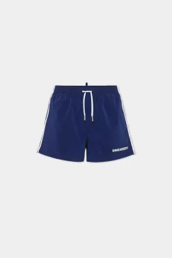 Dsquared2 Boxeur Side Stripe Midi Swim Boxer