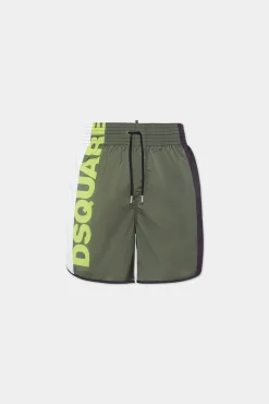 Dsquared2 Logo Colour-Block Midi Swim Boxer