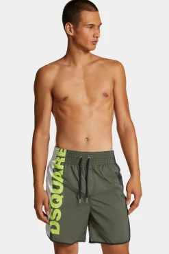 Dsquared2 Logo Colour-Block Midi Swim Boxer
