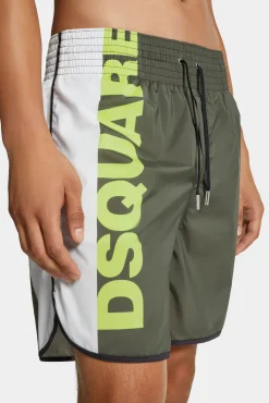 Dsquared2 Logo Colour-Block Midi Swim Boxer