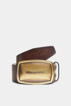 Dsquared2 Vintage Logo Plaque Belt