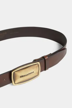 Dsquared2 Vintage Logo Plaque Belt