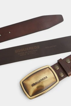 Dsquared2 Vintage Logo Plaque Belt
